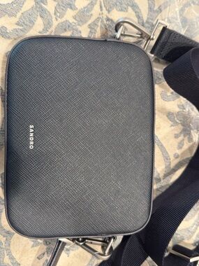 Sandro Black Crossbody Belt Bag